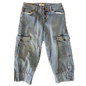 Metro 7 Cropped/Cargo Button Up Jeans